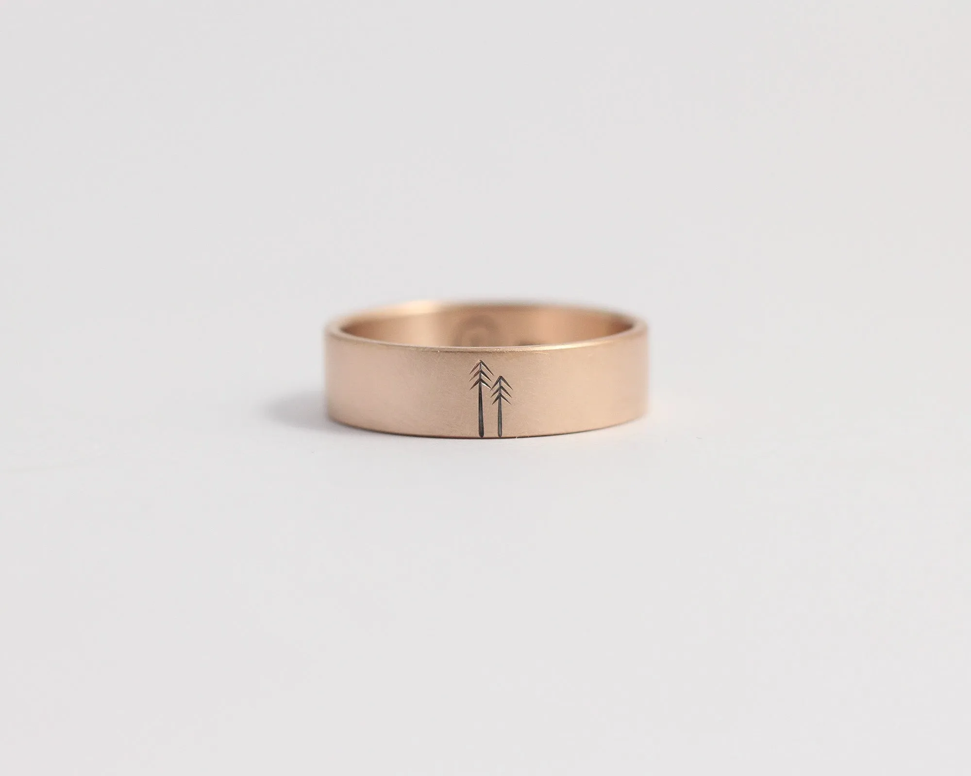 Woodland Ring in Rose Gold - Wide